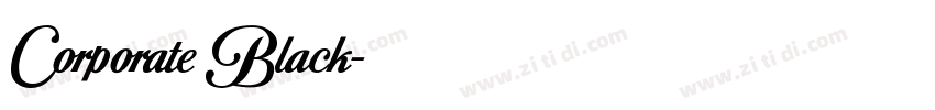 Corporate Black字体转换 Corporate Black字体转换